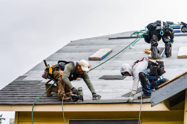 Professional Gutter Installation technician working in East Greenville, PA